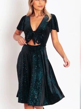 Silent Night Velvet Rio Midi Dress